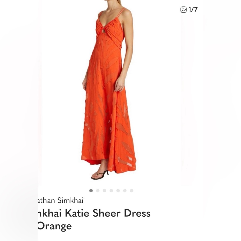 Jonathan Simkhai  Katie Vibrant Orange Maxi Dress